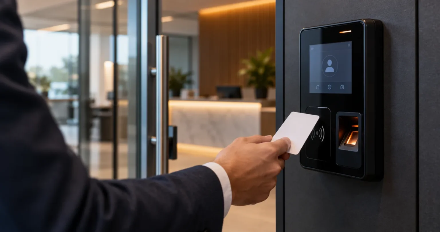 Leitor de cartão e biometria em controle de acesso de empresa – Controle de acesso e ponto MONSEG